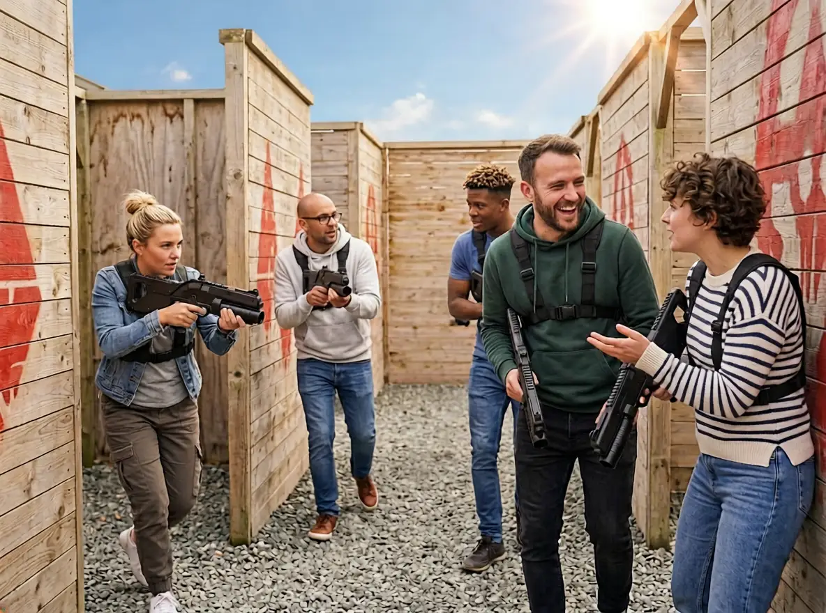 Team building Deauville - Laser Game extérieur à DAMA Deauville pour entreprises sur la Côte Fleurie